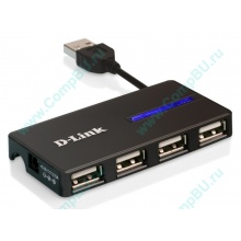 Карманный USB 2.0 концентратор D-Link DUB-104 в Костроме, USB хаб DLink DUB104 (Кострома)